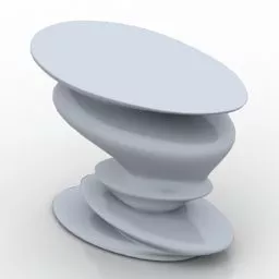 Dressing Table With Antique Mirror 3d model