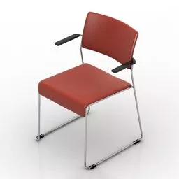 Upholstered Single Armchair 3d model