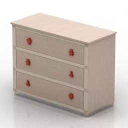 Locker Six Drawers 3d model