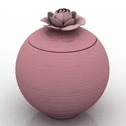 Sphere Porcelain Vase Decoration 3d model