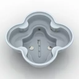 Large Jacuzzi Bathtub 3d model