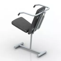 Gym Bench High Back 3d model