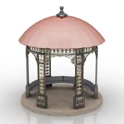 City Building Gate Component 3d model