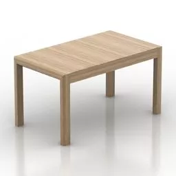 Modern Table Rectangular Wooden Material 3d model