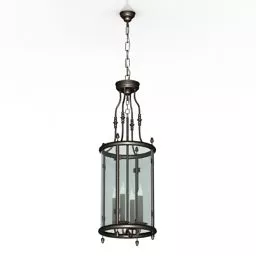 Ceiling Lamp Bronze Frame 3d model