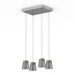 Chinese Carved Square Lamp 3d model