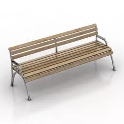 Chrome Bar Chair Curved Frame Back 3d model
