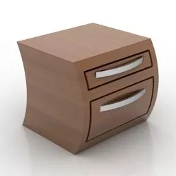 Nightstand Curved Shape 3d model Nightstand Curved Shape 3d model