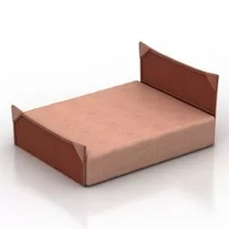 Old Bed Simple Platform 3d model