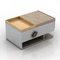 Nightstand With Top Tray 3d model
