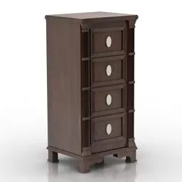 Antique Locker Four Drawers 3d model