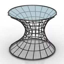 Round Coffee Table Wireframe Shape 3d model Round Coffee Table Wireframe Shape 3d model