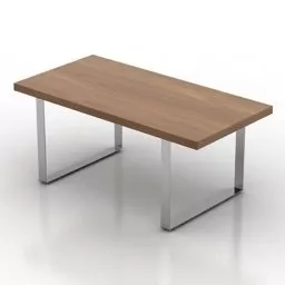 Rattan Table Stool Furniture 3d model