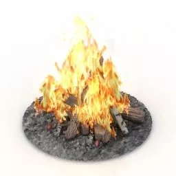 Realistic Fire Free 3d Model - .3ds, .Gsm - Open3dModel