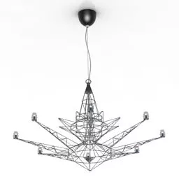 Ceiling Lamp Triangle Pattern Shade 3d model