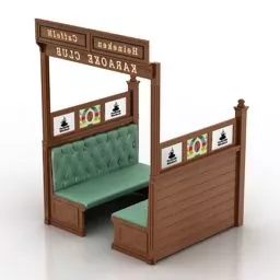 Restaurant Sofa Asian Decorative Furniture 3d model