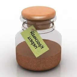 Glass Jar Spice 3d model
