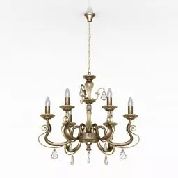 Rustic Ceiling Lamp Hanging With Chain 3d model