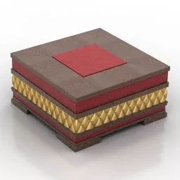 Traditional Decorative Square Table 3d model