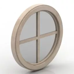Round Window Frame 3d model