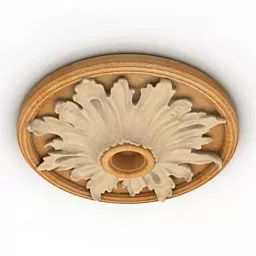 Circular Floral Rosette Decoration 3d model