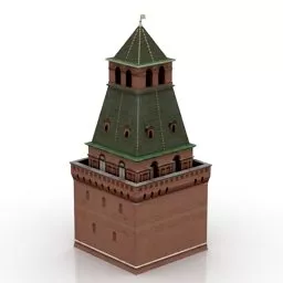 Kremlin Tower Bezymyannaya 3d model