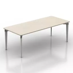 Antique Table White Color 3d model