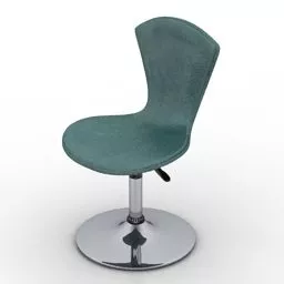 Salon Armchair Steel Leg 3d model