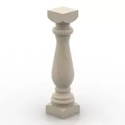 Stone Handrail Baluster 3d model