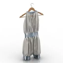 Dress For Woman Fashion With Hanger 3d model