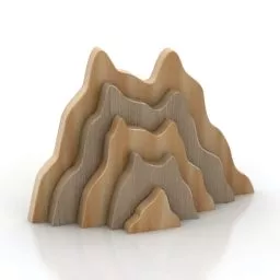 Grey Rock Mountain Landscape 3d model