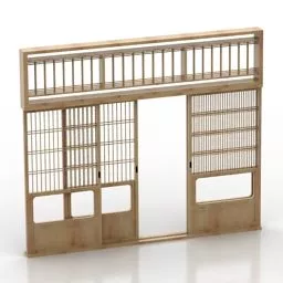 Japanese Slide Door 3d model
