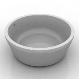 Square Bathtub Jacuzzi Style 3d model
