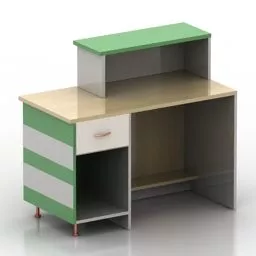 Wooden Wine Cabinet Arc Top Shape 3d model