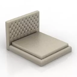 Bed Tufted Back Panel 3d model