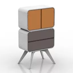 Modernism Locker With Leg 3d model