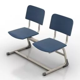Waiting Chair Dual Style 3d model
