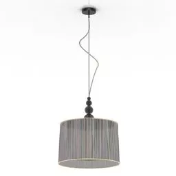Ceiling Lamp Grey Cylinder Shade 3d model