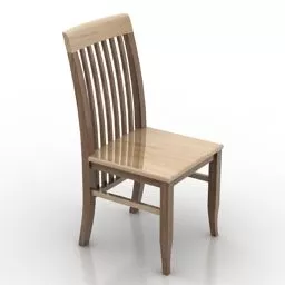 Wood Chair Dining Furniture 3d model