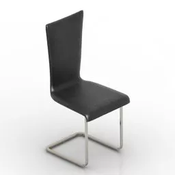 Cantilever Chair Black Seat 3d model Cantilever Chair Black Seat 3d model