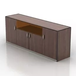 Mdf Locker Curved Edge With Drawers 3d model