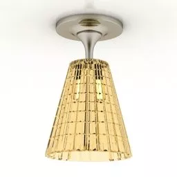 Luster Ceiling Lamp Glass Shade 3d model