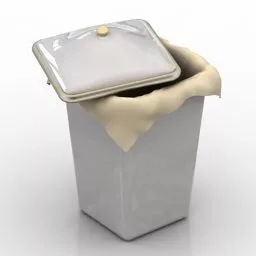 Trash Bin Plastic Box 3d model