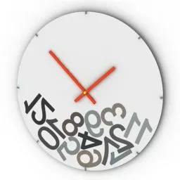 Minimalist Wall Clock Digitaless 3d model