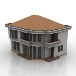 Old House Building Two Storey 3d model