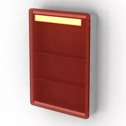 Simple Locker Three Drawers 3d model