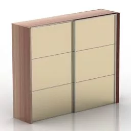 Mdf Wardrobe On Corner 3d model