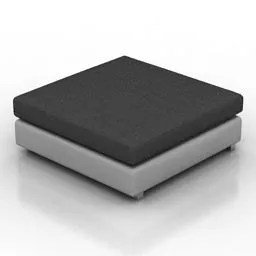 Low Square Seat Upholstery 3d model