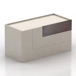 Modern Reception Locker Beige Stone 3d model