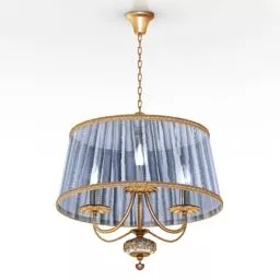 Simple Antique Ceiling Lamp Brass Material 3d model
